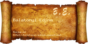 Balatonyi Edina névjegykártya